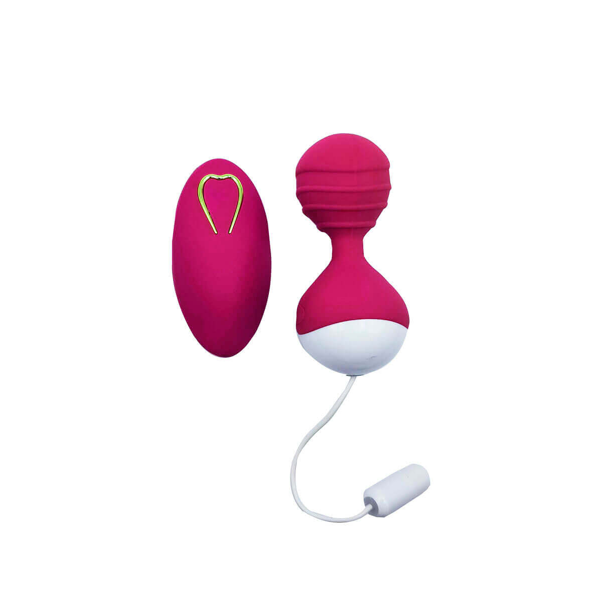 OTTT - Cápsula Vibratória Recarregável em Silicone com 10 Modos de Vibrações e Controle Remoto sem Fio - 8 x 3,6 cm  | Cor: Magenta - 2