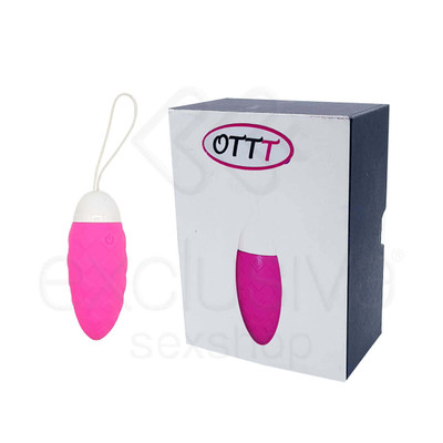 Foto 1 do produto OTTT - Cápsula Vibratória com Textura, Recarregável e 10 Modos de Vibrações - 8 x 3,2 cm | Cor: Rosa