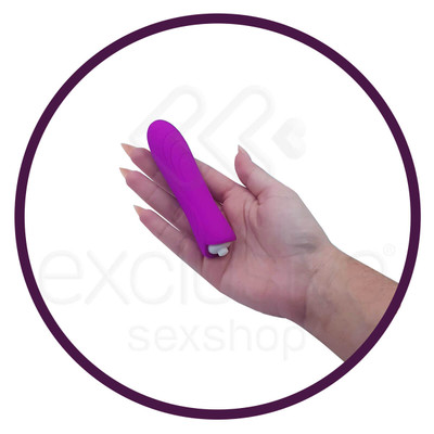 Foto 4 do produto OTTT - Cápsula Vibratória com Única Vibração e Capa em Silicone - 11 x 2,2 cm
