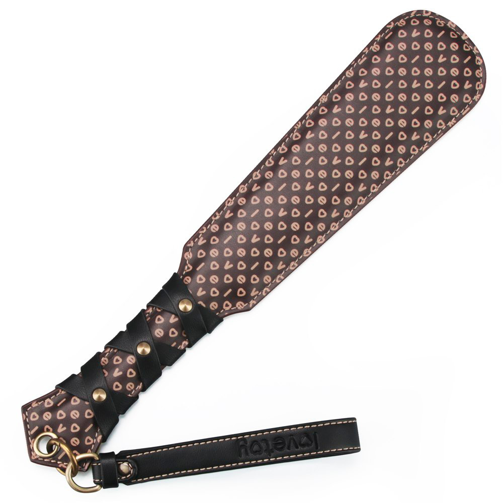 Palmatória em Couro Sintético com Detalhes - Lovetoy Rebellion Reign Love Paddle | 37 x 7,5 cm - 2