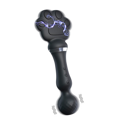 Palmatória Gatinho em Silicone, 5 Intensidades de Choque e Massageador com 10 Modos de Vibração - You Vibe | 24,5 x 9 cm