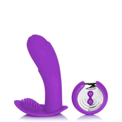 Foto 2 do produto Papa Massage - Estimulador de Clítoris com Penetrador que Estimula o Ponto G Recarregável, 7 Modos de Pulsações, Resistência à Água e Controle Remoto - 13,5 x 3,4 cm | Cor: Roxo