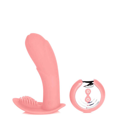 Foto 2 do produto Estimulador de Clítoris com Penetrador que Estimula o Ponto G Recarregável, 7 Modos de Pulsações, Resistência à Água e Controle Remoto - Papa Massage - 13,5 x 3,4 cm | Cor: Rosa