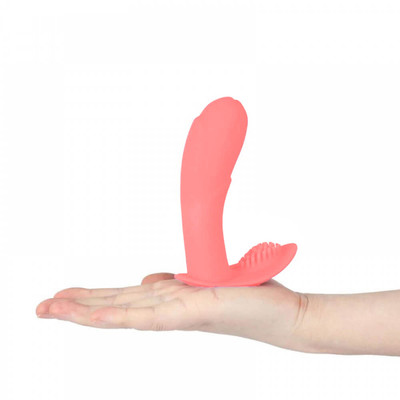 Foto 4 do produto Estimulador de Clítoris com Penetrador que Estimula o Ponto G Recarregável, 7 Modos de Pulsações, Resistência à Água e Controle Remoto - Papa Massage - 13,5 x 3,4 cm | Cor: Rosa