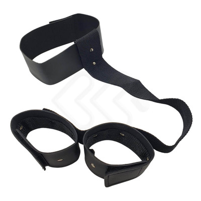 Foto 2 do produto Par de Algemas com Coleira Black em Couro Ecológico - InNamorata Sex Night