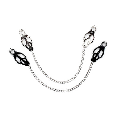 Par de Grampos para Mamilos com Corrente - SI | Disponível em 2 Cores