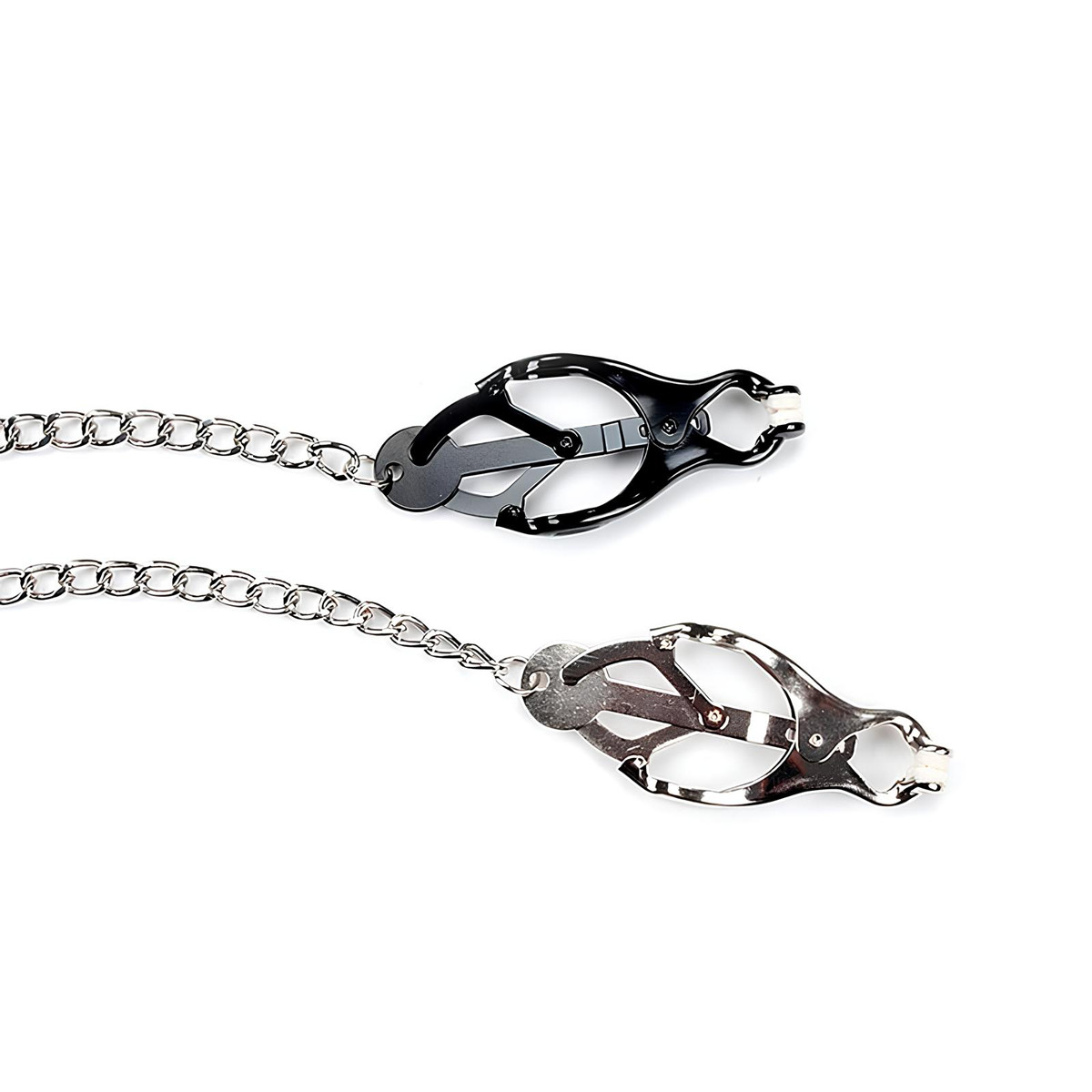 Par de Grampos para Mamilos com Corrente - SI | Disponível em 2 Cores - 2