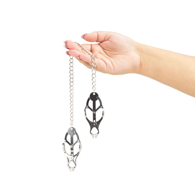 Par de Grampos para Mamilos com Corrente - SI | Disponível em 2 Cores