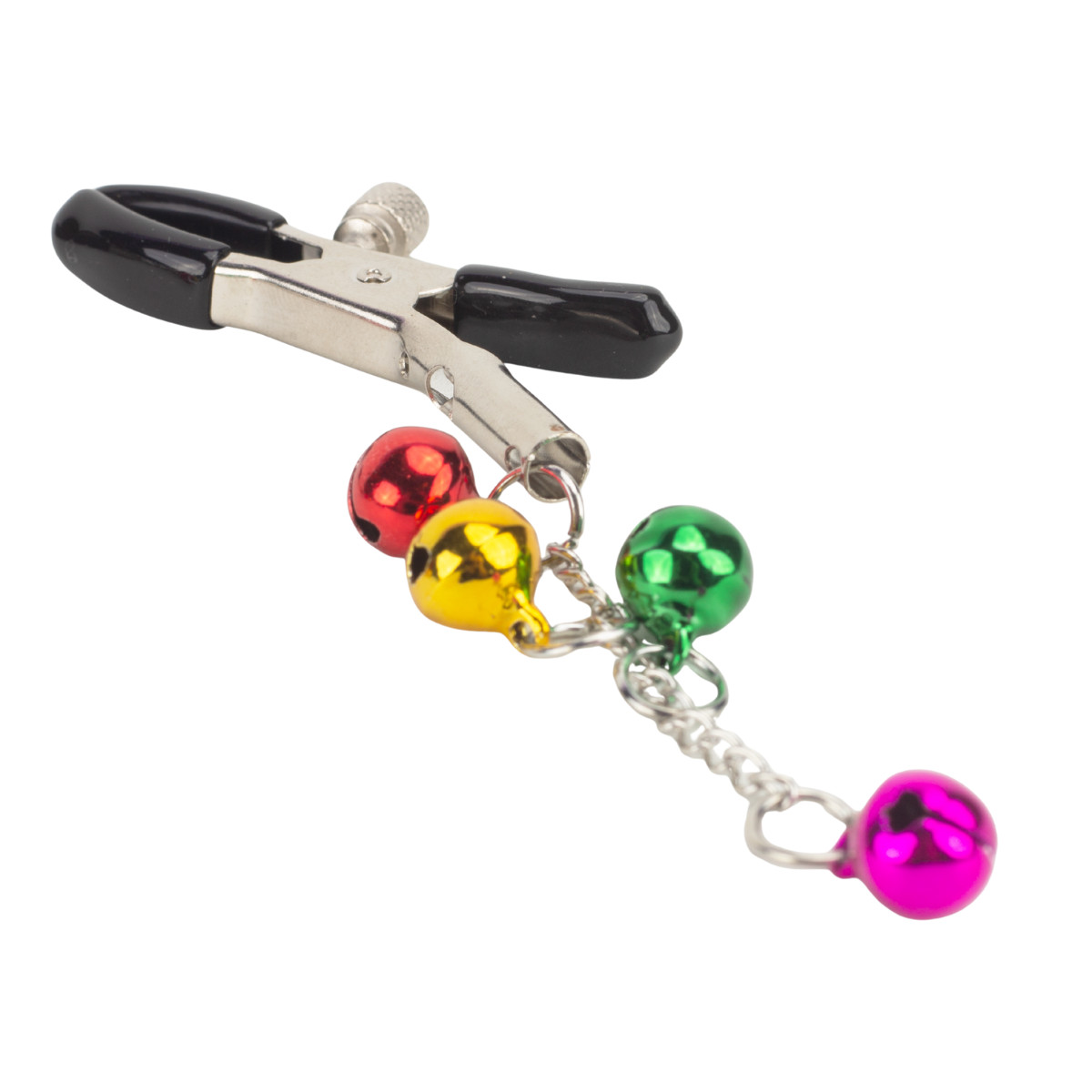 Par de Grampos para Mamilos com Regulagem e Pingente com Guizos Coloridos - SI - 4