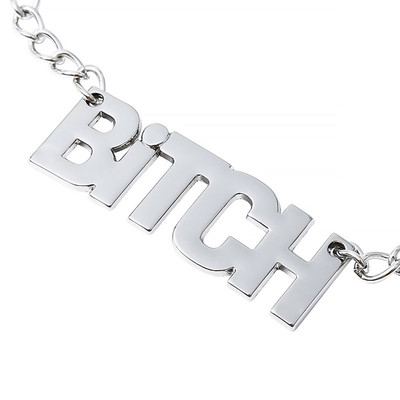 Foto 3 do produto Par de Grampos para Mamilos com Regulagem e Pingente Escrito "BITCH" - 3R Import