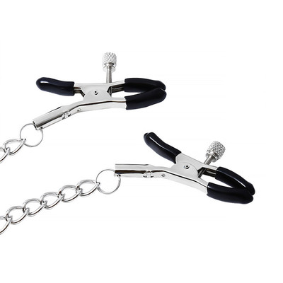 Foto 5 do produto Par de Grampos para Mamilos com Regulagem e Pingente Escrito "BITCH" - 3R Import