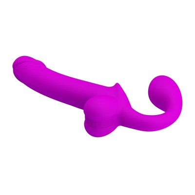 Foto 2 do produto Penetrador Strapless em Silicone com Estimulador de Clitóris, Plug Vaginal de Ponto G e Simulador de Ejaculação - Pretty Love Kelpie | 16 x 3,7 cm