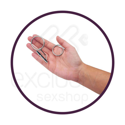 Penetrador de Uretra Feito em Aço com Anel para Glande - Penis Plug | 4,3 x 0,6 cm