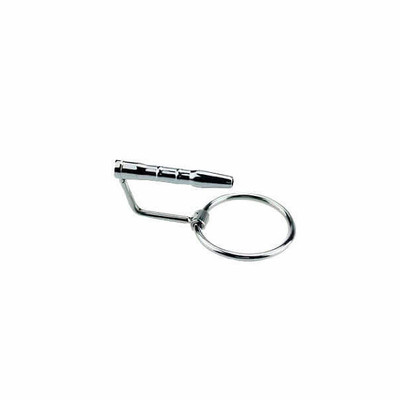 Foto 3 do produto Penetrador de Uretra Feito em Aço com Anel para Glande - Penis Plug | 4,3 x 0,6 cm