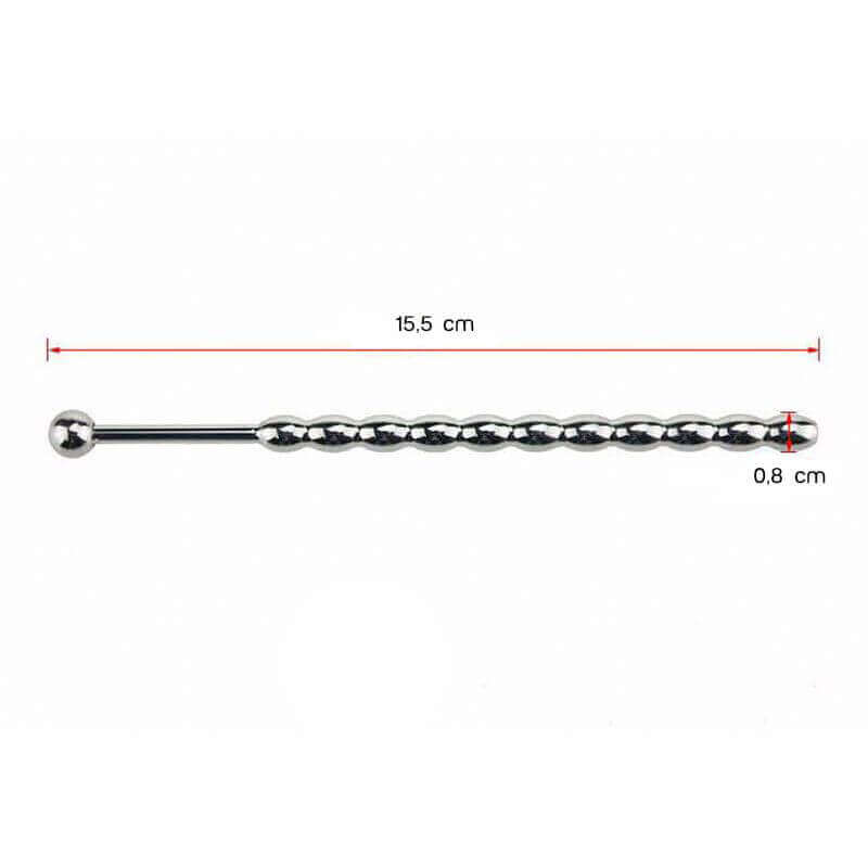 Penis Plug - Penetrador de Uretra Feito em Aço para Prática de Sounding - 15,5 x 0,6 cm - 4