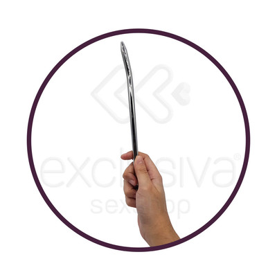 Penetrador de Uretra em Aço para Prática de Sounding - Penis Plug |  26 x 0,9 cm