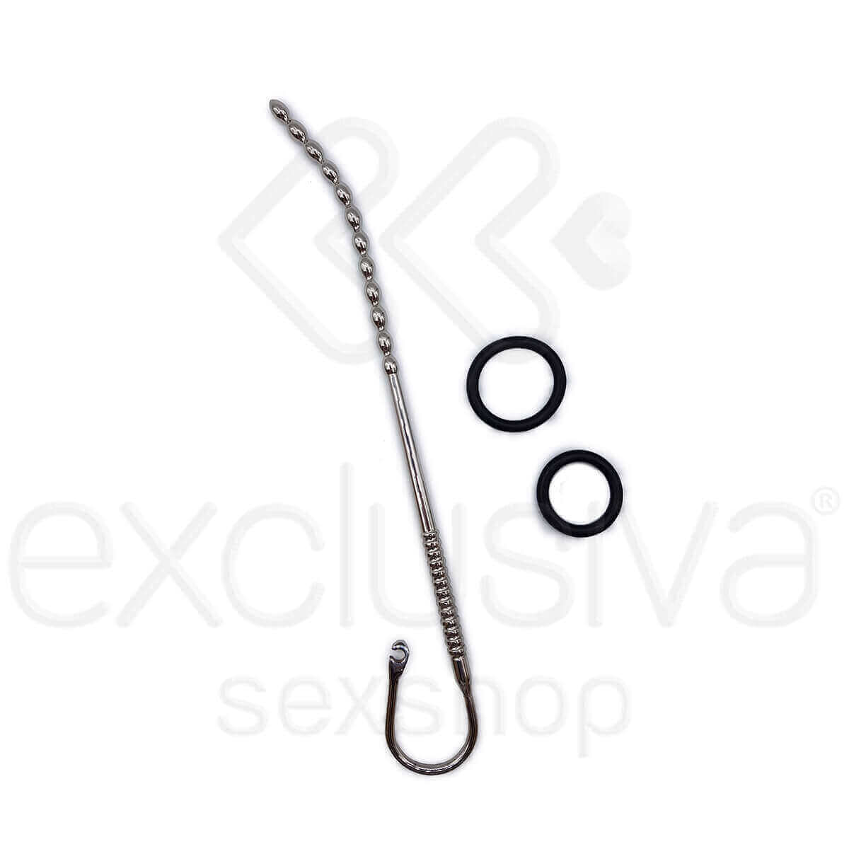 Penis Plug - Penetrador de Uretra em Aço para Prática de Sounding - 27,5 x 0,6 cm - 2