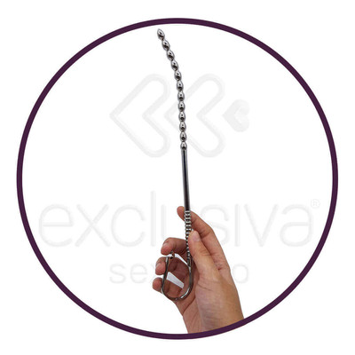 Penis Plug - Penetrador de Uretra em Aço para Prática de Sounding - 27,5 x 0,6 cm
