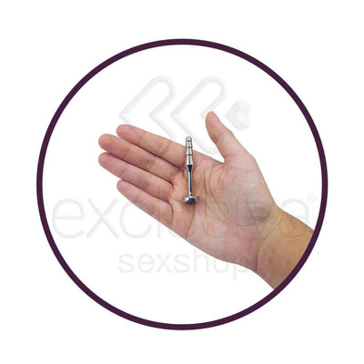 Penetrador de Uretra Feito em Aço para Prática de Sounding - Penis Plug | 5,3 x 0,9 cm
