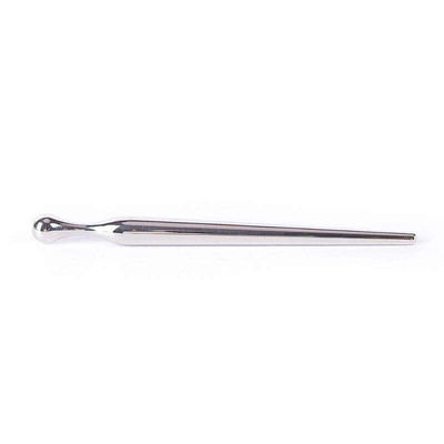Penis Plug - Penetrador de Uretra em Aço para Prática de Souding com Formato Cônico - 10 x 0,8 cm