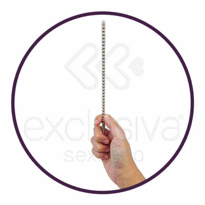 Foto 3 do produto Penis Plug - Penetrador de Uretra em Aço para Prática de Sounding - 24 x 0,5 cm