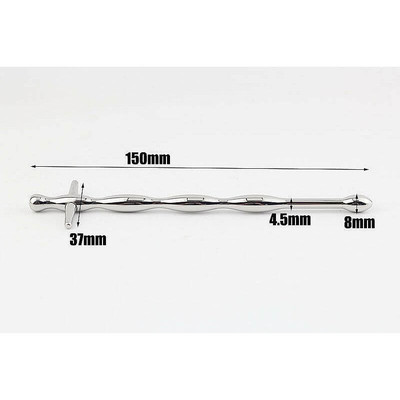 Foto 5 do produto Penis Plug - Penetrador de Uretra em Aço para Prática de Sounding com Corpo Escalonado - 15 x 0,8 cm