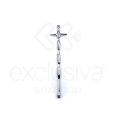 Foto 2 do produto Penis Plug - Penetrador de Uretra em Aço para Prática de Sounding com Corpo Escalonado - 15 x 0,8 cm