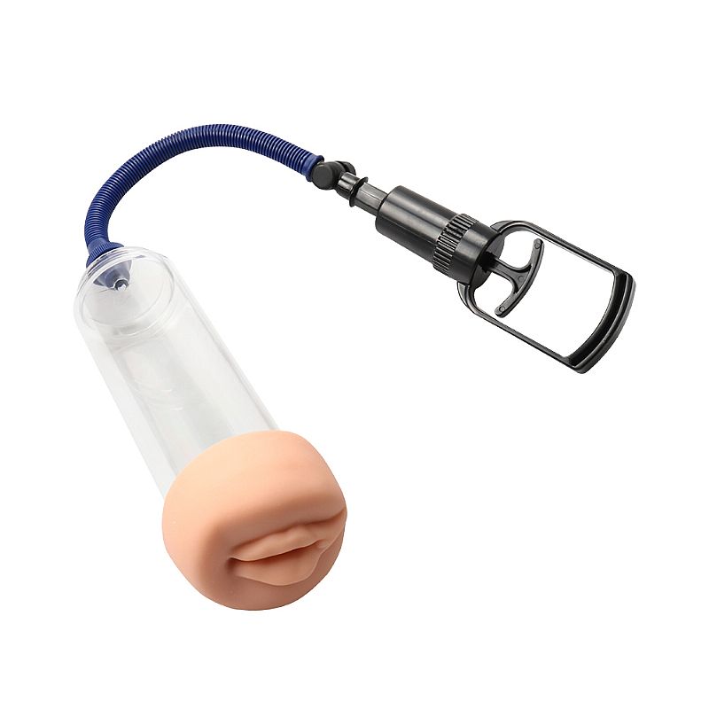 Bomba Peniana Manual com Manga em Forma de Vagina em Cyberskin - Penis Pump | 21 x 6,7 cm | Disponível em 2 Cores - 5