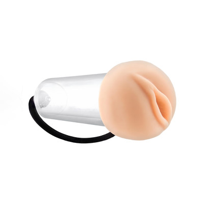 Foto 3 do produto Bomba Peniana Manual com Manga em Forma de Vagina em Cyberskin - Penis Pump | 21 x 6,7 cm | Disponível em 2 Cores