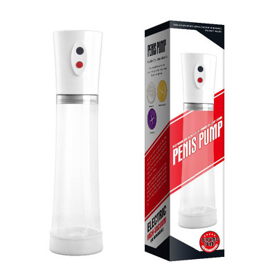 Bomba Peniana Recarregável com 3 Anéis Penianos em Silicone - Penis Pump | 20 x 6,2 cm