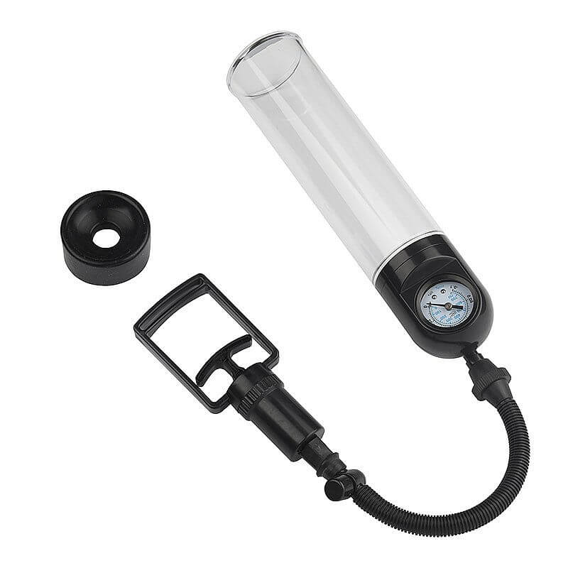 Bomba Peniana com Relógio de Pressão e Cápsula Vibratória - Penis Pump Power Up | 29,5 x 6 cm - 3