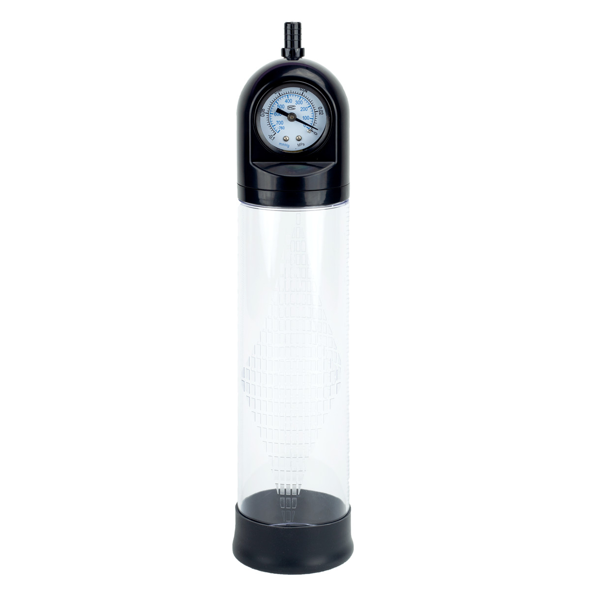 Bomba Peniana de Sucção Manual com Manopla, Manômetro e Anel de Silicone - Penis Pump PowerUp | 19,5 x 5,7 cm - 3