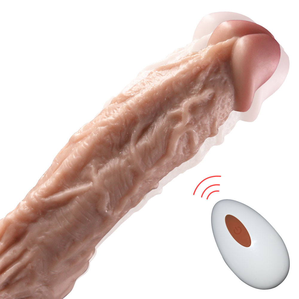 Pênis Realístico com Glande Saltada, Escroto, Ventosa,  20 Níveis de Vibração e Controle Remoto Sem Fio - Mars Dildo | 16,5 x 3,3 cm - 2