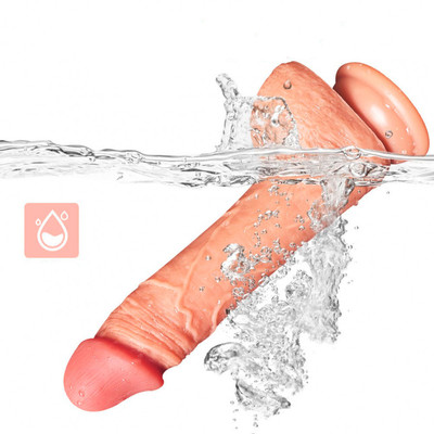 Foto 7 do produto Pênis Realístico Recarregável com Vibração, 7 Modos Vai e Vem, Função Aquecimento e Controle Remoto Sem Fio - Telescopic Vibration Dildo | 15 x 3,8 cm