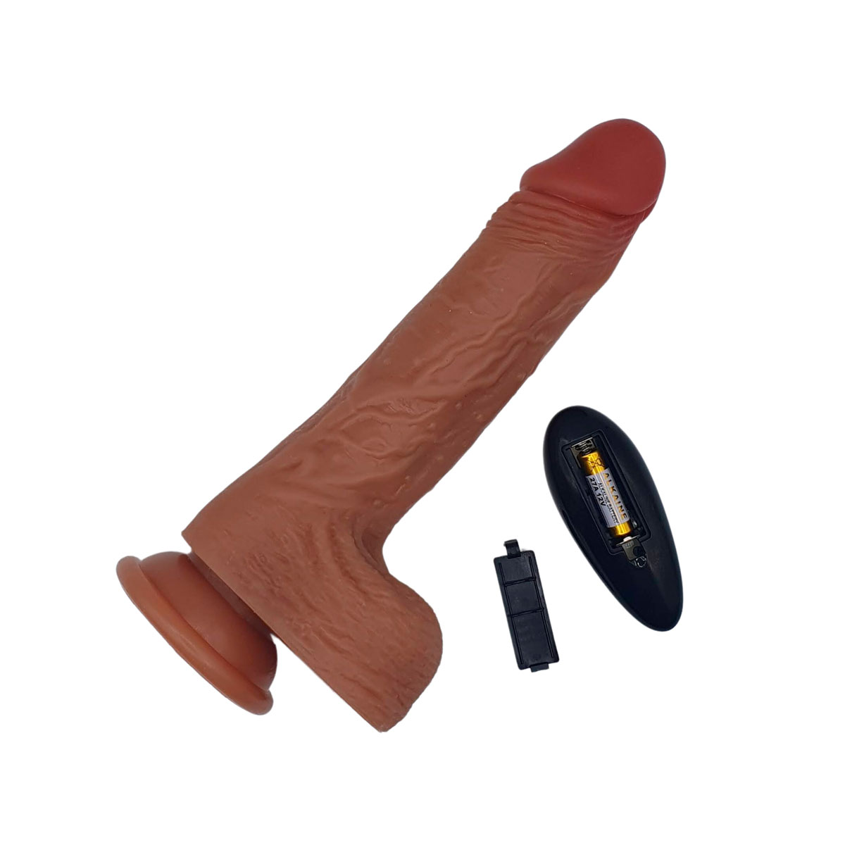 Pênis Realístico Recarregável com Função Aquecimento, 10 Modos de Vibrações, 3 Modos de Rotação e Controle Remoto Sem Fio - Adão & Eva | 15,5 x 3,4 cm - 3