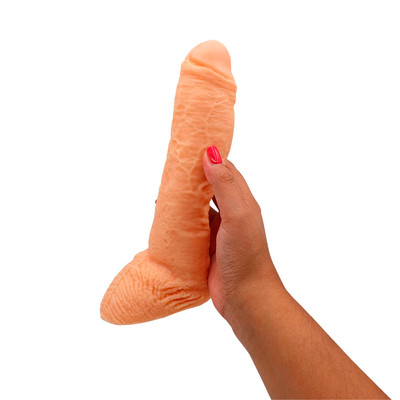 Pênis Realístico em Silicone com Glande, Veias Super Salientes e  Escroto - Magic Sexy | 18,5 x 5,5 cm