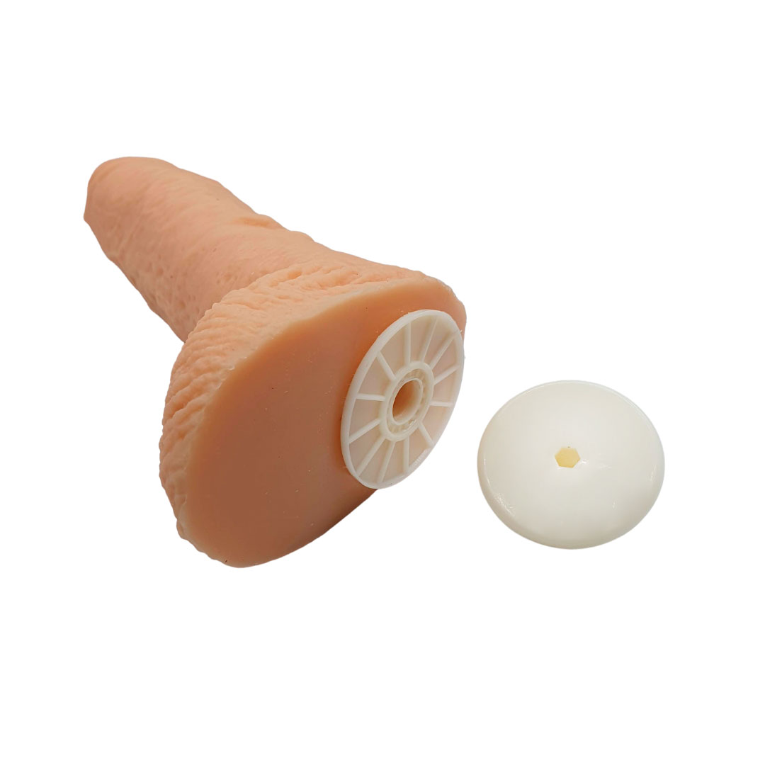 Pênis Realístico em Silicone com Glande, Veias Super Salientes, Escroto e Encaixe para Cinta Peniana - Magic Sexy | 18,5 x 5,5 cm - 3