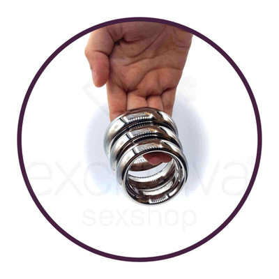 Foto 3 do produto Penis Ring - Anel Peniano Espesso em Aço Não Oxidante que Prolonga a Ereção e Retarda a Ejaculação | Disponível em 3 Tamanhos