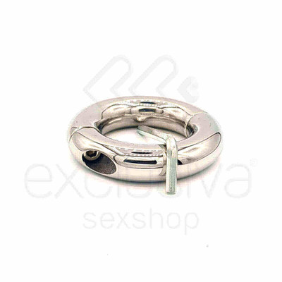 Foto 1 do produto Penis Ring - Anel Peniano Espesso com Divisórias, Feito em Aço Não Oxidante que Prolonga a Ereção e Retarda a Ejaculação | Disponível em 3 Tamanhos