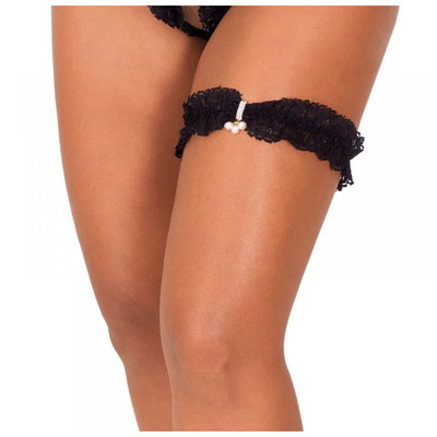 Foto 1 do produto Perneira em Renda com Pérolas - Sensualle | Tamanho Único