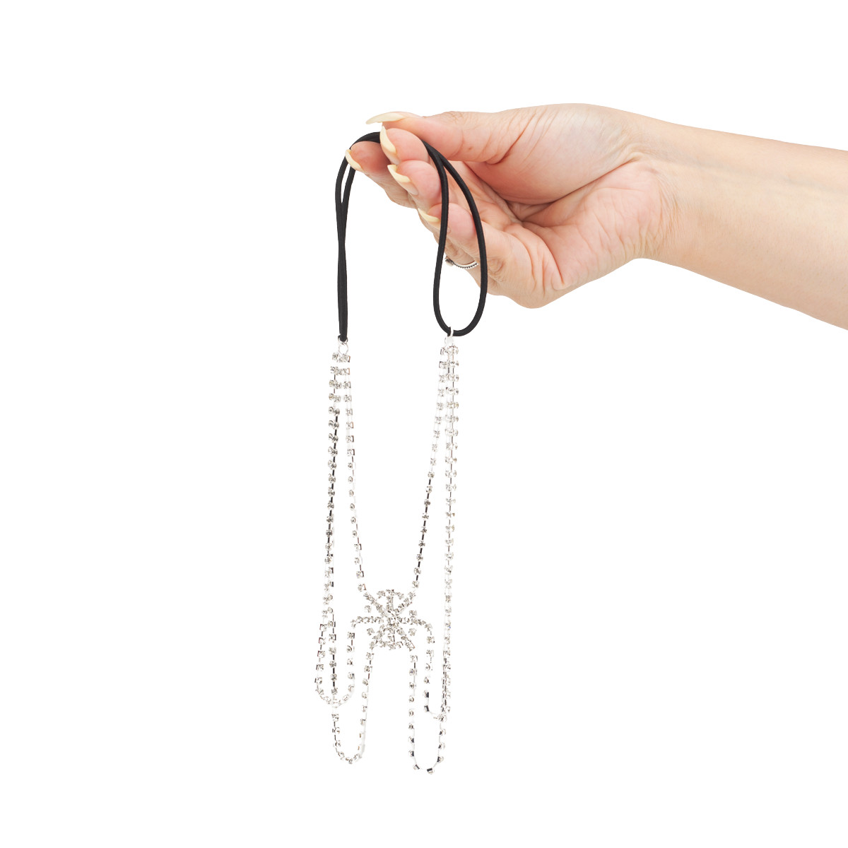 Persex com Pedraria em Strass e Elástico Ajustável - Yaffa | Tamanho Único - 5