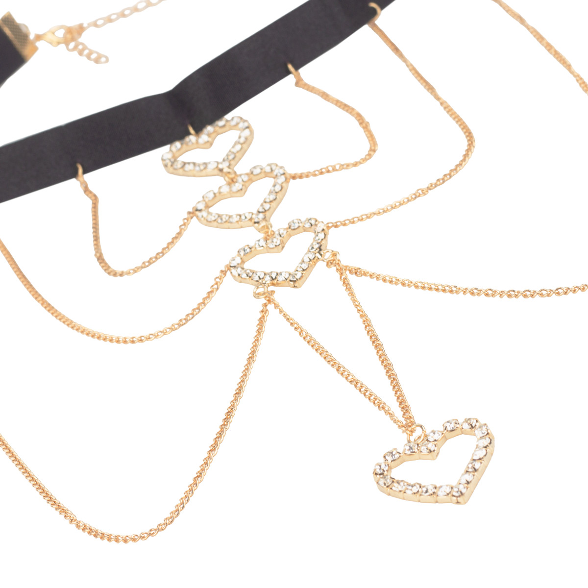 Persex Com Detalhes de Corações em Strass e Correntes - Yaffa Lingerie | Tamanho Único - 3