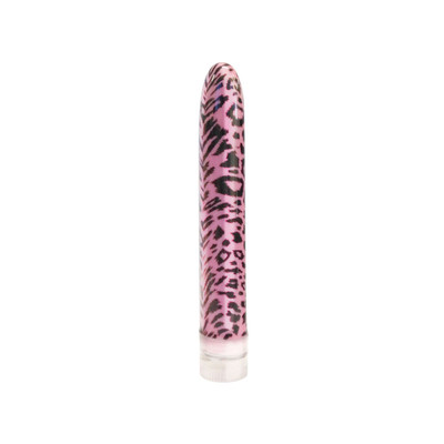 Foto 1 do produto Vibrador Personal Liso Resistente à Água e Multivelocidade - Personal Super | 13 x 2,6 cm | Cor: Oncinha Rosa