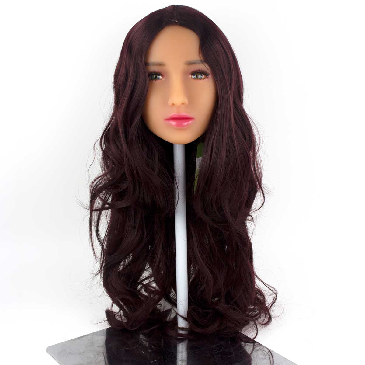 Peruca Levemente Ondulada no Tamanho Longo com Franjão em Fibra Sintética | Disponível em 21 Cores - 19