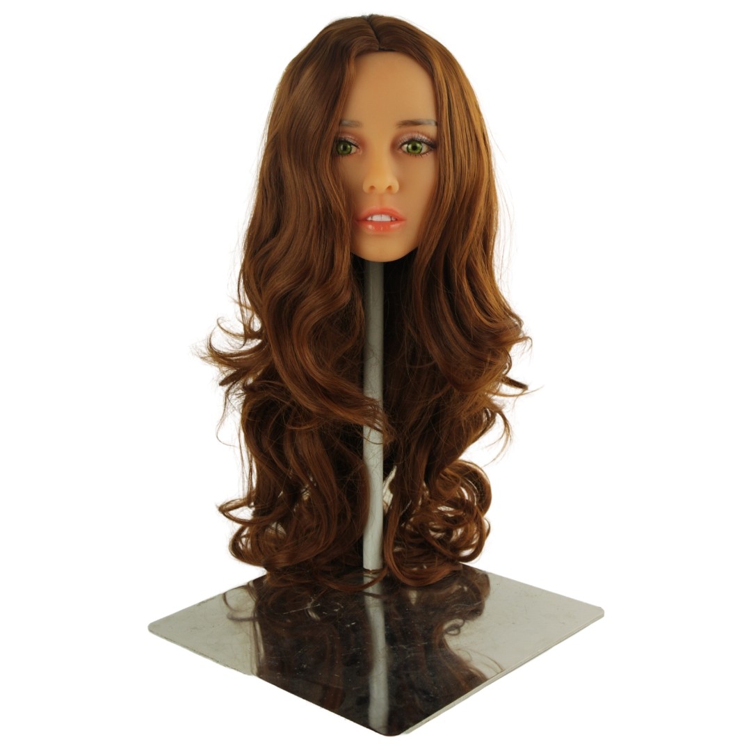 Peruca Levemente Ondulada no Tamanho Longo com Franjão em Fibra Sintética | Disponível em 21 Cores - 20