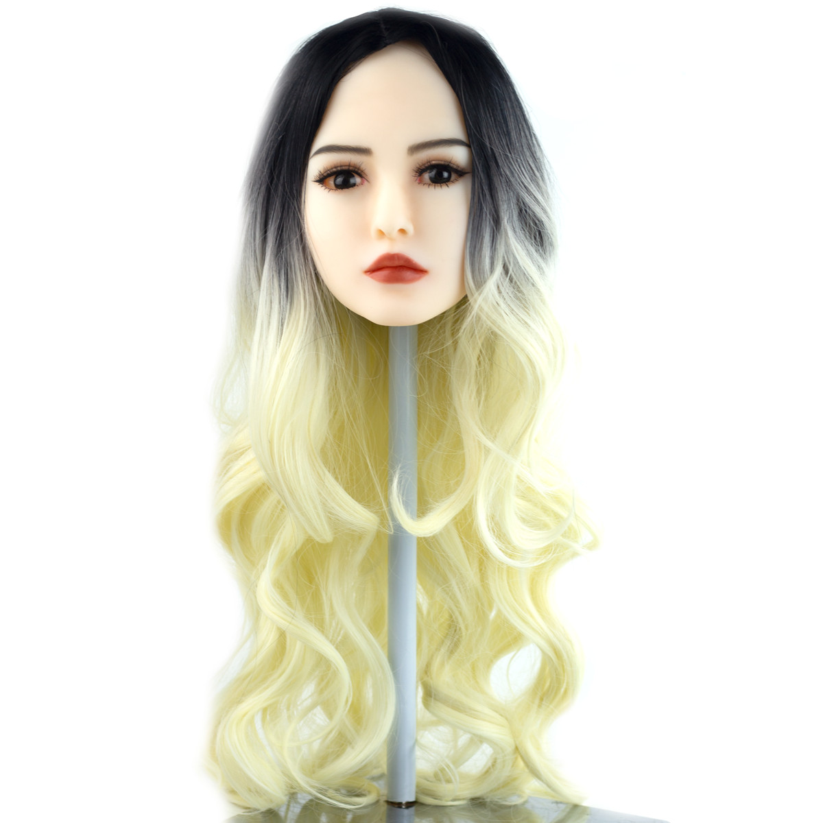 Peruca Levemente Ondulada no Tamanho Longo com Franjão em Fibra Sintética | Disponível em 21 Cores - 5