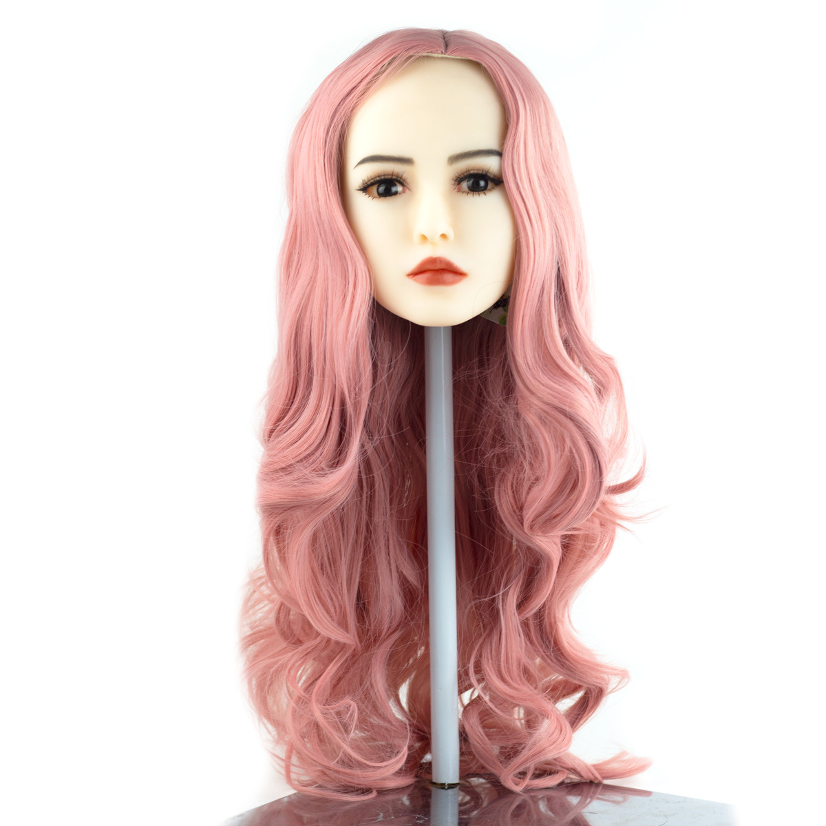 Peruca Levemente Ondulada no Tamanho Longo com Franjão em Fibra Sintética | Disponível em 21 Cores - 6