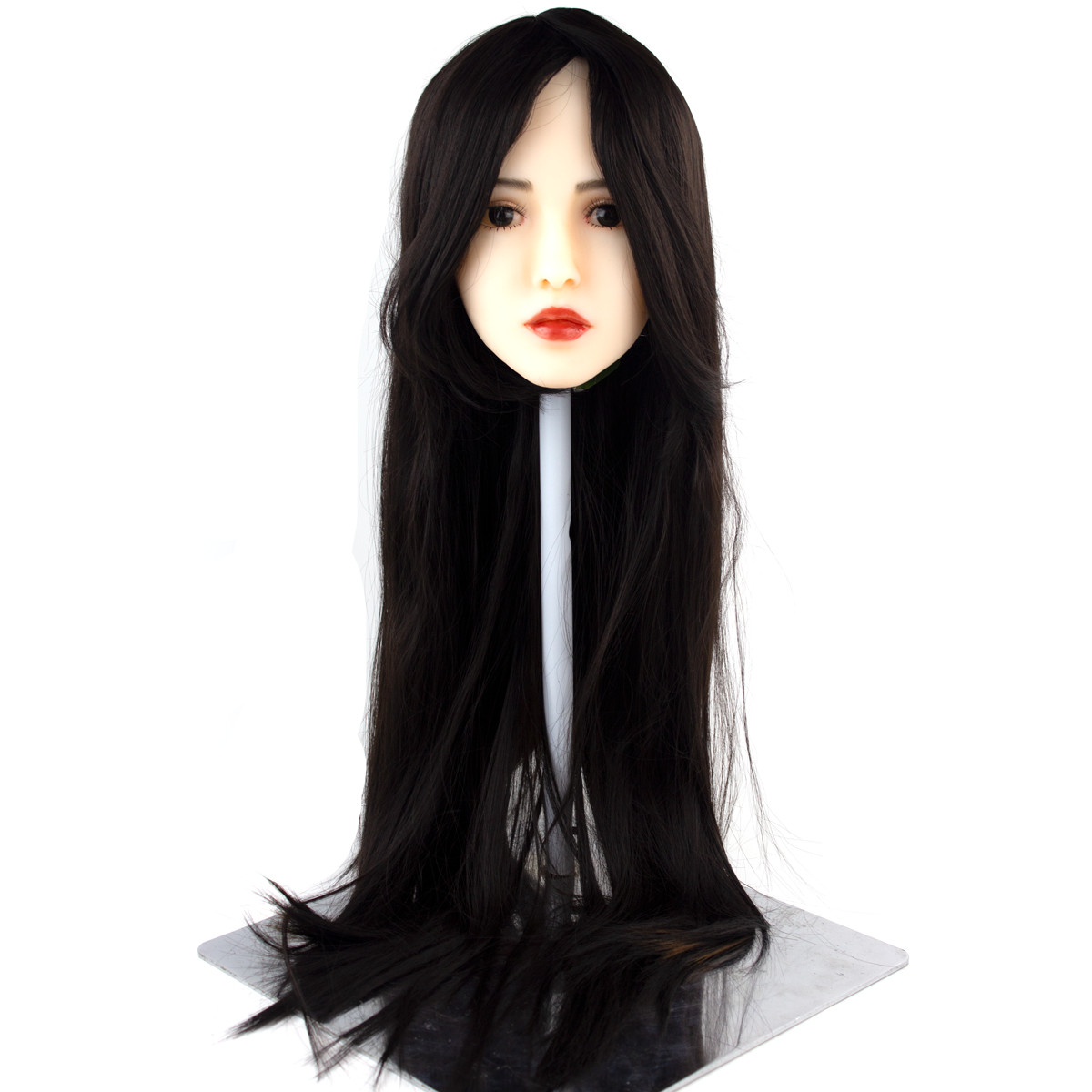 Peruca Lisa no Tamanho Longo com Franja em Fibra Sintética | Disponível em 16 Cores - 9