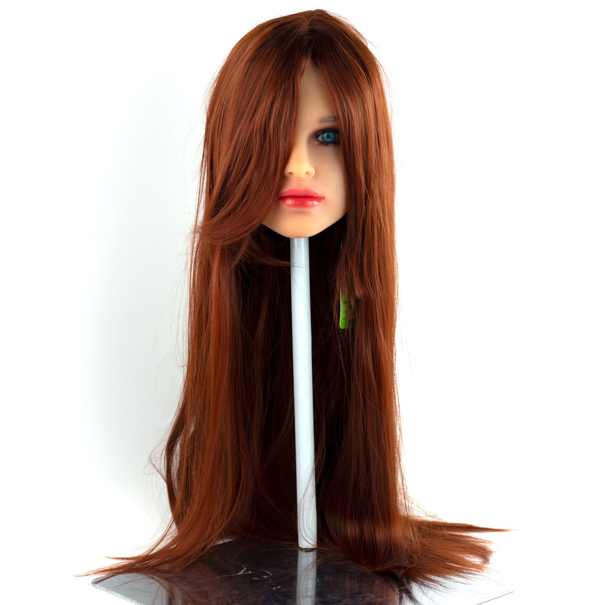 Peruca Lisa no Tamanho Longo com Franja em Fibra Sintética | Disponível em 16 Cores - 4