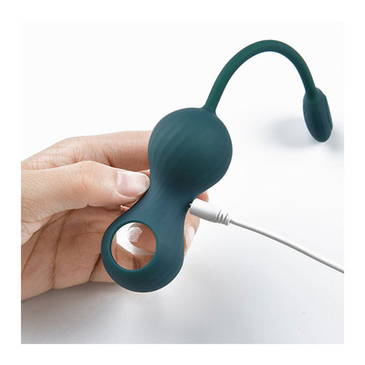 Foto 2 do produto Peso para Pompoar em Silicone com 10 Modos de Vibração, Recarregável e App Control - Magic Motion Crystal Smart Kegel Vibrator | 8 x 3,3 cm